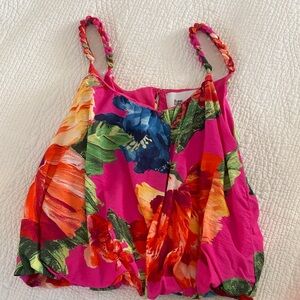 Floral Pink Sleeveless Top